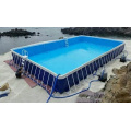 New Design Large Size Custom-made Rectangular Metal Frame Pool Popular Family Backyard Above Ground Frame Swimming Pool